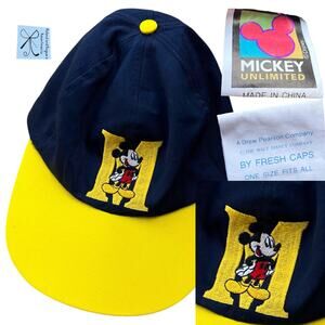 Mickey Unlimited Collegiate M Mickey Mouse Hat Sz OSFA